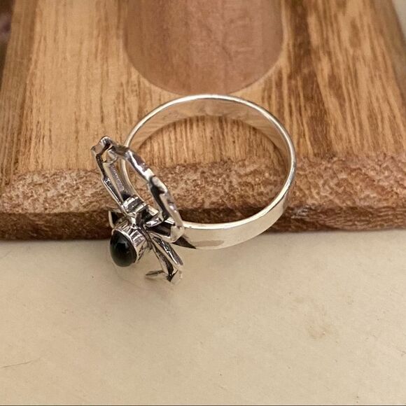 Spider Black Onyx Sterling Silver Ring - Picture 6 of 6